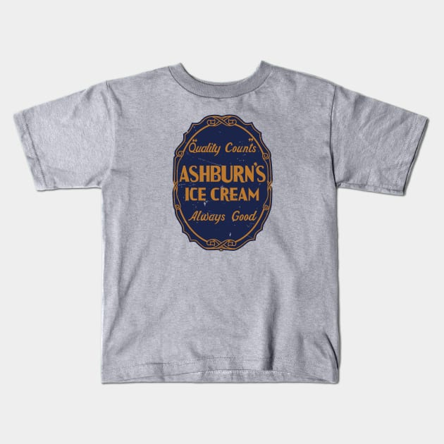 Ashburn's Ice Cream Kids T-Shirt by DonnieA